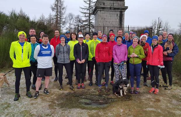 Harriers New Year's Day run, Melville Monument